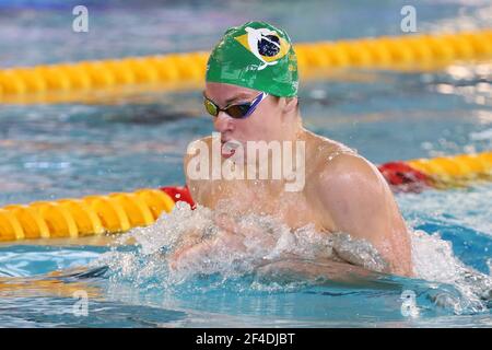 Leon Marchand des dauphins Toulouse OEC, série 400 m médley hommes pendant le FJN Golden Tour Camille Muffat 2021, natation sélections olympiques et européennes le 20 mars 2021 au cercle des ingénieurs de Marseille à Marseille, France - photo Laurent Lairys / DPPI / LiveMedia Banque D'Images