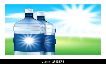 Eau boisson naturelle Creative Promo Poster Vector Illustration de Vecteur