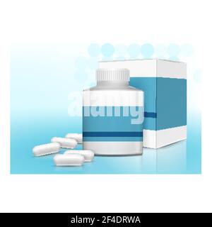 Probiotiques bactéries vivantes Illustration du vecteur de l'affiche promotionnelle Illustration de Vecteur