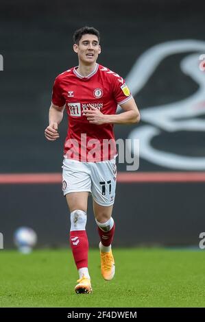 Bristol, Royaume-Uni. 20 mars 2021. Callum Odowda #11 de Bristol City à Bristol, Royaume-Uni le 3/20/2021. (Photo de Gareth Dalley/News Images/Sipa USA) Credit: SIPA USA/Alay Live News Banque D'Images