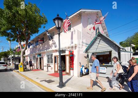 Le Bourbon Bar sur Duval St dans Key West Florida ÉTATS-UNIS Banque D'Images