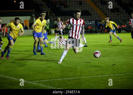 DAVID PARKHOUSE (Derry City) Lors d'un montage Airtricity League entre Longford Town et Derry Ville Banque D'Images