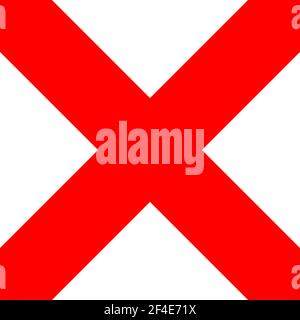 Croix Rouge Lettre X Interdiction Restriction Defaut Icone De Concept D Erreur Illustration Vectorielle De Stock Clip Art Graphique Image Vectorielle Stock Alamy