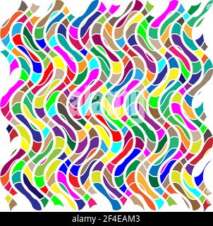 Formes aléatoires organisées en mosaïque, motif de facettes. Élément de conception Vector coloré et vibrant. Illustration du vecteur de concept de mésaventure, de mélange et de nœuds Illustration de Vecteur