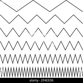 Ondulations, ondulations, lignes ondulées. Illustration vectorielle zigzag, lignes croisées. Lignes de distorsion ondulées, festonnées, billowy – illustration du vecteur de stock, CLI Illustration de Vecteur