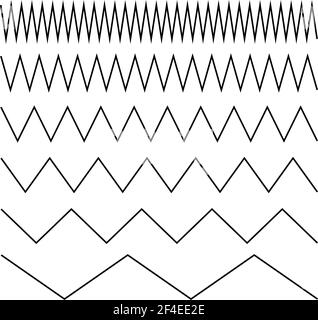 Ondulations, ondulations, lignes ondulées. Illustration vectorielle zigzag, lignes croisées. Lignes de distorsion ondulées, festonnées, billowy – illustration du vecteur de stock, CLI Illustration de Vecteur