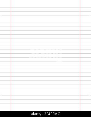 Papier quadrillé. Arrière-plan abstrait rayé avec lignes horizontales de couleur. Motif géométrique pour l'école, papier peint, textures, bloc-notes. Papier ligné vierge Illustration de Vecteur