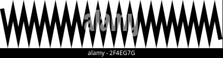 Ondulations, ondulations, lignes ondulées. Illustration vectorielle zigzag, lignes croisées. Lignes de distorsion ondulées, festonnées, billowy – illustration du vecteur de stock, CLI Illustration de Vecteur