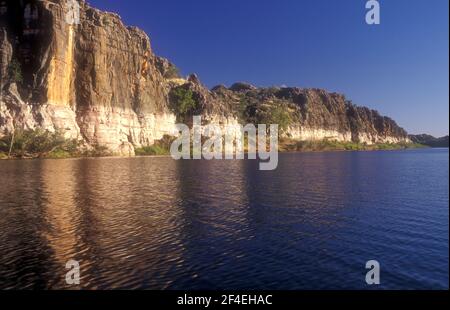 Les gorges de GEIKIE PRÈS DE FITZROY CROSSING DANS LES KIMBERLEYS, AUSTRALIE OCCIDENTALE Banque D'Images