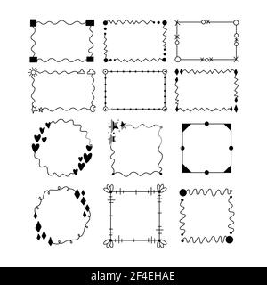 Collection de lignes de cadre ornementales fines Illustration vectorielle. Illustration de Vecteur