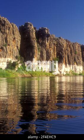 Les gorges de GEIKIE PRÈS DE FITZROY CROSSING DANS LES KIMBERLEYS, AUSTRALIE OCCIDENTALE Banque D'Images