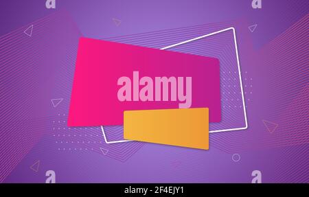 Arrière-plan abstrait violet avec motifs de ligne et formes géométriques. Illustration vectorielle Illustration de Vecteur