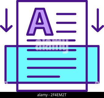 Vérification des faits icône de couleur RVB Illustration de Vecteur