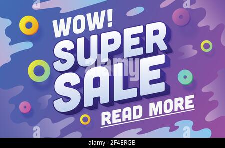 Modèle de bannière d'achat. Vente et remises. Illustration vectorielle. Modèle de promotion pour l'impression ou le Web, les supports, le matériel d'affichage. Illustration de Vecteur