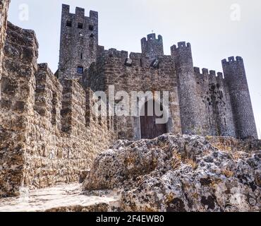 Château d'Obidos, Portugal Banque D'Images