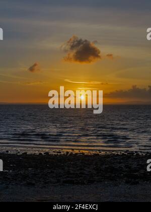 Prises sur la plage à Clevedon Banque D'Images