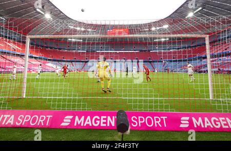 Munich, Allemagne. 20 mars 2021. Allianz Arena dans le match FC BAYERN MUENCHEN - VFB STUTTGART 4-0 1.Ligue allemande de football le 20 mars 2021 à Munich, Allemagne saison 2020/2021, match jour 26, 1.Bundesliga, FCB, München, 26.Spieltag crédit: Peter Schatz/Alay Live News Banque D'Images