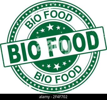 100 vecteur d'étiquette bio-alimentaire, icône d'emblème rond peint pour l'emballage des produits. Bio-signe avec texte 100 pour cent, marquage circulaire, étiquette de forme de logo Illustration de Vecteur