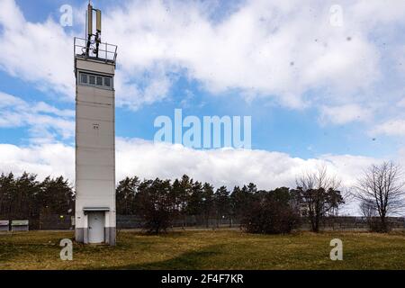 Le monument de la frontière allemande point Alpha Banque D'Images