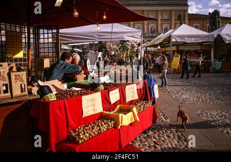 Italie Santarcangelo di Romagna - Piazza Genganelli Fiera di San Martino - stand gastronomique - Banque D'Images