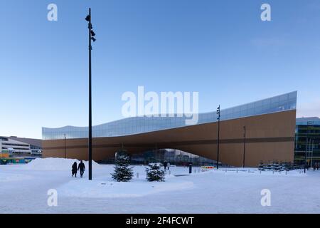 Helsinki, Finlande - 19 janvier 2019 : Helsinki Central Library Oodi in wnter Banque D'Images