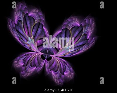 Papillon fractal flamme Banque D'Images