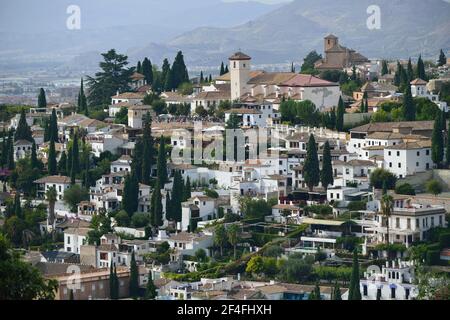 L'Albaicin, Grenade, Andalousie, Espagne Banque D'Images