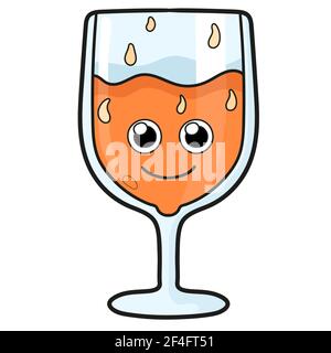 verre à boire caniche kawaii Illustration de Vecteur