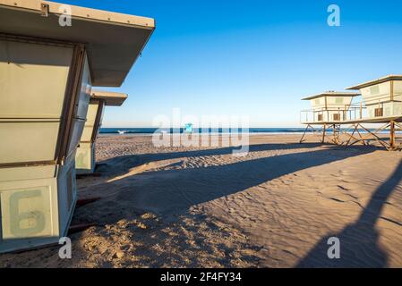 Plage d'Oceanside Harbour le matin d'hiver. Oceanside, Californie, États-Unis. Banque D'Images