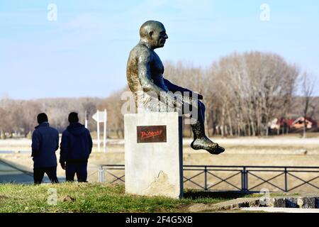 Monument de Pablo Picasso à Osijek, Croatie Banque D'Images