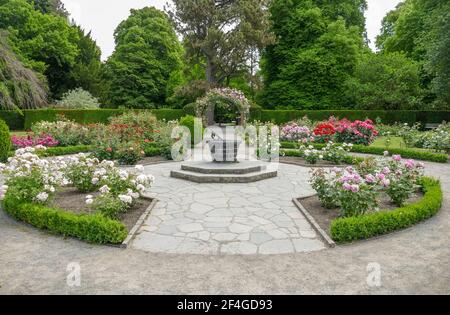 Paysage autour des jardins botaniques de Christchurch en Nouvelle-Zélande Banque D'Images