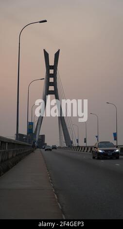 Pont de liaison Lekki - Ikoyi Banque D'Images