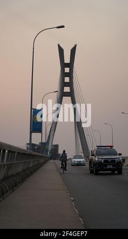 Pont de liaison Lekki - Ikoyi Banque D'Images