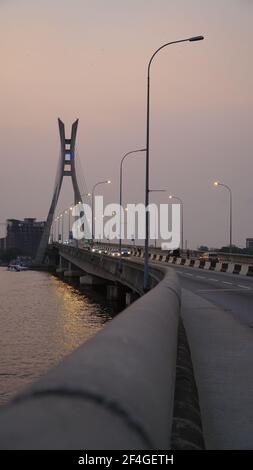 Pont de liaison Lekki - Ikoyi Banque D'Images