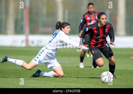 Lugano, Suisse. 21 mars 2021. Federica Rizza (#13 AC Milan) lors du match de la Super League suisse entre le FC Lugano et le FC Bâle au stade Cornaredo à Lugano, Suisse Credit: SPP Sport Press photo. /Alamy Live News Banque D'Images