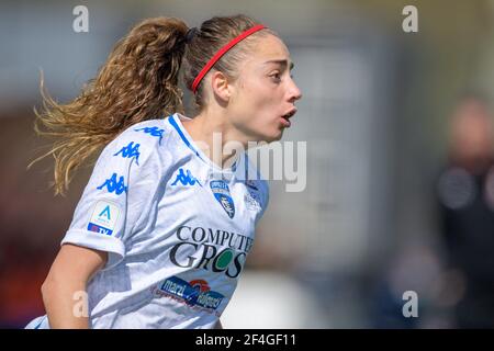 Lugano, Suisse. 21 mars 2021. Benedetta Glionna (#18 Empoli) lors du match de la Super League suisse entre le FC Lugano et le FC Basel au stade Cornaredo à Lugano, Suisse Credit: SPP Sport Press photo. /Alamy Live News Banque D'Images