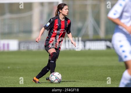 Lugano, Suisse. 21 mars 2021. Yiu Hasegawa (#4 AC Milan) lors du match de la Super League suisse entre le FC Lugano et le FC Bâle au stade Cornaredo à Lugano, Suisse Credit: SPP Sport Press photo. /Alamy Live News Banque D'Images