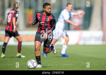 Lugano, Suisse. 21 mars 2021. Refiloe Jane (#15 AC Milan) lors du match de la Super League suisse entre le FC Lugano et le FC Bâle au stade Cornaredo à Lugano, Suisse Credit: SPP Sport Press photo. /Alamy Live News Banque D'Images