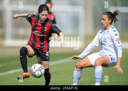 Lugano, Suisse. 21 mars 2021. Yiu Hasegawa (#4 AC Milan) lors du match de la Super League suisse entre le FC Lugano et le FC Bâle au stade Cornaredo à Lugano, Suisse Credit: SPP Sport Press photo. /Alamy Live News Banque D'Images