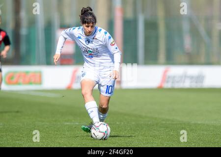 Lugano, Suisse. 21 mars 2021. Norma Cinotti (#10 Empoli) lors du match de la Super League suisse entre le FC Lugano et le FC Basel au stade Cornaredo à Lugano, Suisse Credit: SPP Sport Press photo. /Alamy Live News Banque D'Images