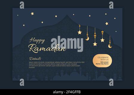 Ramadan Kareem voeux, message d'accueil, bannière, ventes Banque D'Images
