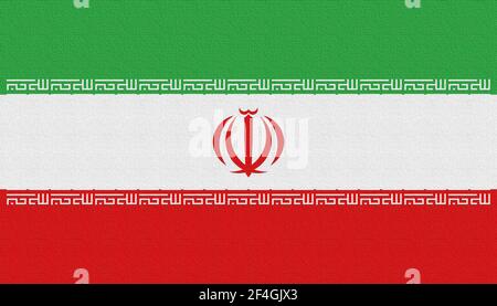 Une illustration du drapeau national de l'Iran Banque D'Images