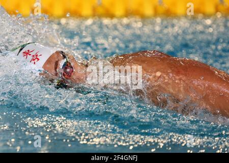 Assia Touati des dauphins Toulouse OEC, série 200 m femmes acrobates pendant le FFF Golden Tour Camille Muffat 2021, natation sélections olympiques et européennes le 21 mars 2021 au cercle des ingénieurs de Marseille à Marseille, France - photo Laurent Lairys / DPPI Banque D'Images