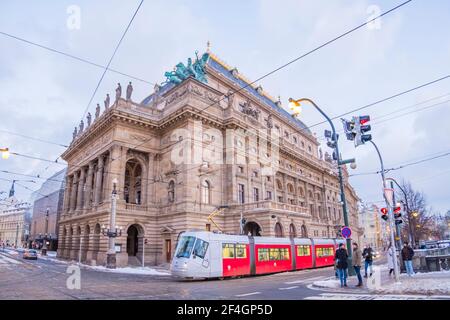 Narodni Divadlo, Théâtre national, Nove mesto, Prague, République tchèque Banque D'Images