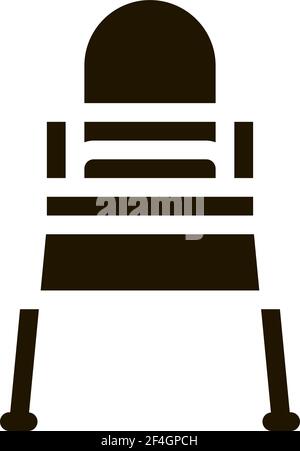 Chaise pour nourrir l'icône Vector Glyph Illustration Illustration de Vecteur