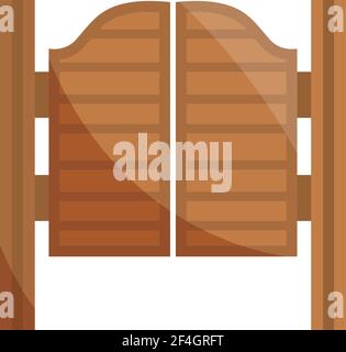 portes battantes occidentales icon isolé Illustration de Vecteur