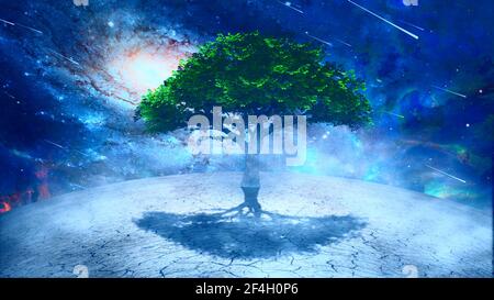 Arbre de vie. Art. SCI-fi Banque D'Images