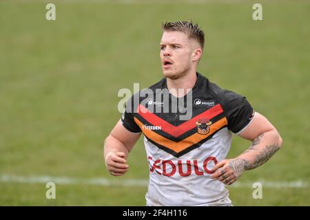 Featherstone, Angleterre - 21 mars 2021 - Adam Rooks of Bradford Bulls pendant le match de la coupe de défi Betfred de la Ligue de rugby, partie 1 entre Featherstone Rovers vs Bradford Bulls au Millenium Stadium, FeatherstoneUK Dean Williams/Alay Live News Banque D'Images