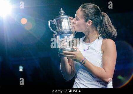 SAINT-PÉTERSBOURG, RUSSIE - MARS 21: Daria Kasatkina de Russie vainqueur des singles du Trophée des dames de St-Pétersbourg 2021, tournoi de tennis WTA 500 à Sibur Arena le 21 mars 2021 à St-Pétersbourg, Russie (photo par Anatolij Medved/Orange Pictures) Banque D'Images