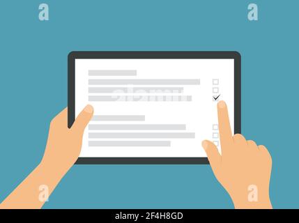 Illustration plate d'un téléphone portable avec écran blanc vierge. L'index appuie sur l'écran tactile - vecteur Illustration de Vecteur